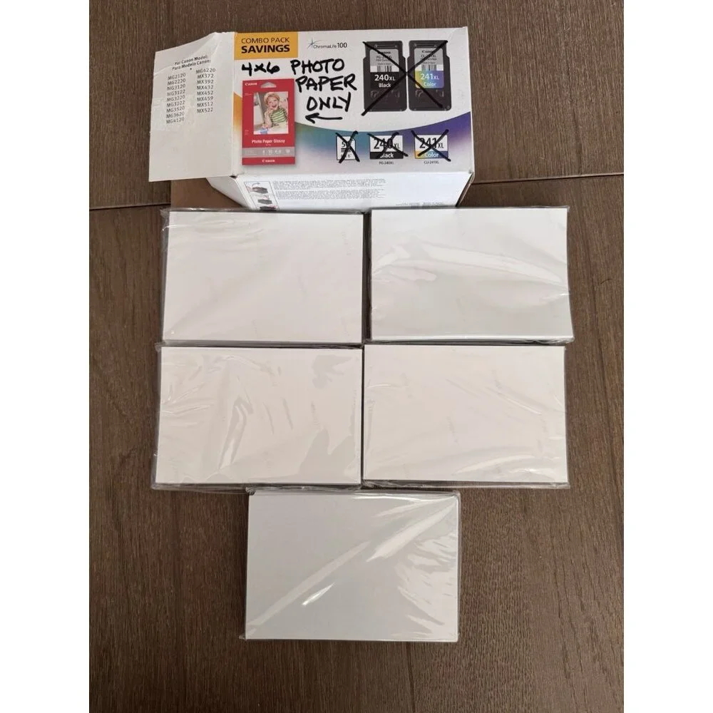 4” x 6” 50-Pack Canon Photo Paper Glossy, GP701 4x6-50 sheets New-Unopened Pack